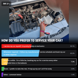 DriveTribe Car servicing Survey